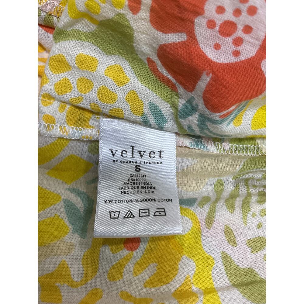Velvet Floral Yellow Mariel Size S Skirt - Picture 4 of 6